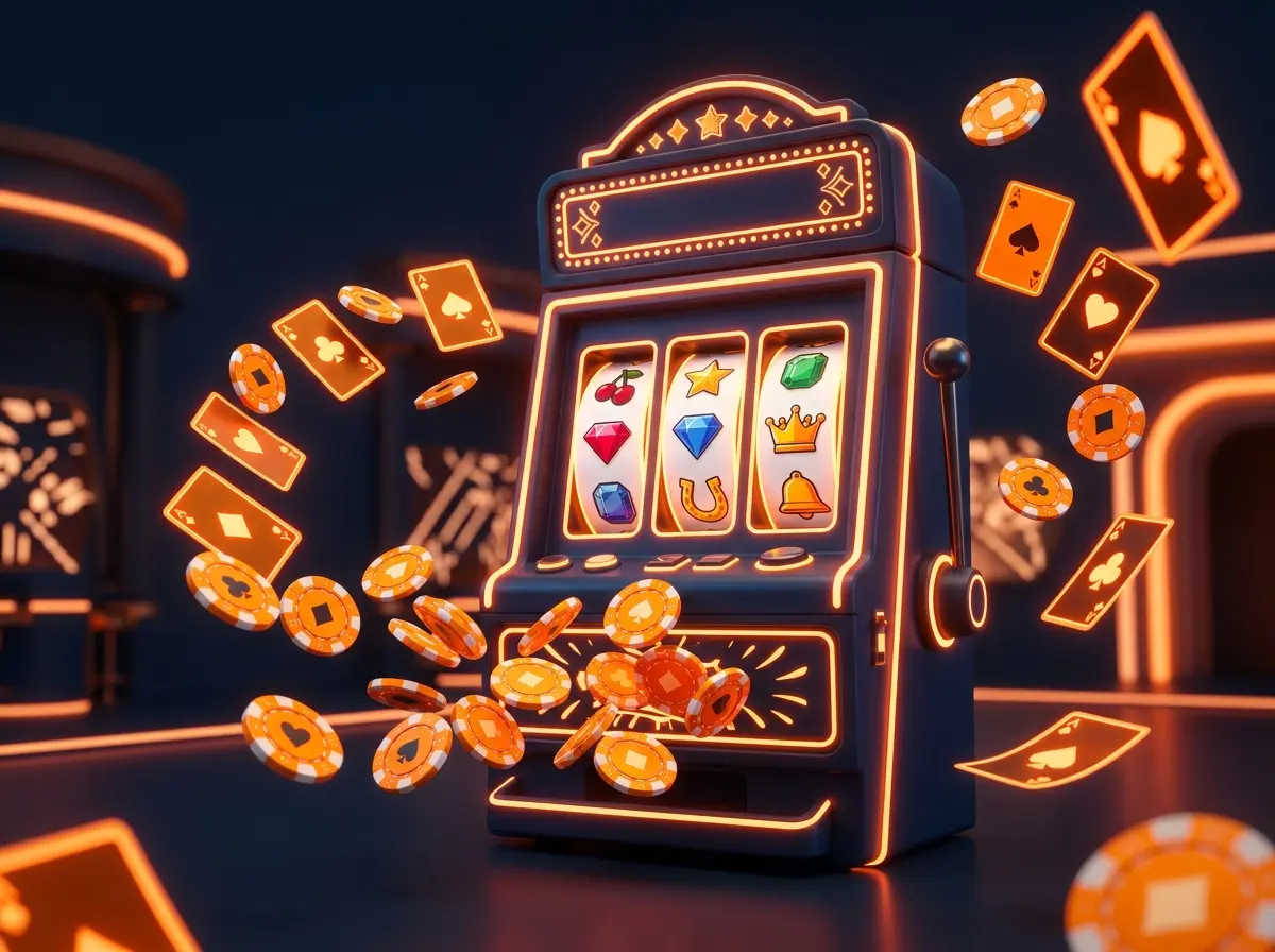 Máquina tragamonedas con fichas y cartas: juegos de casino en Betsur